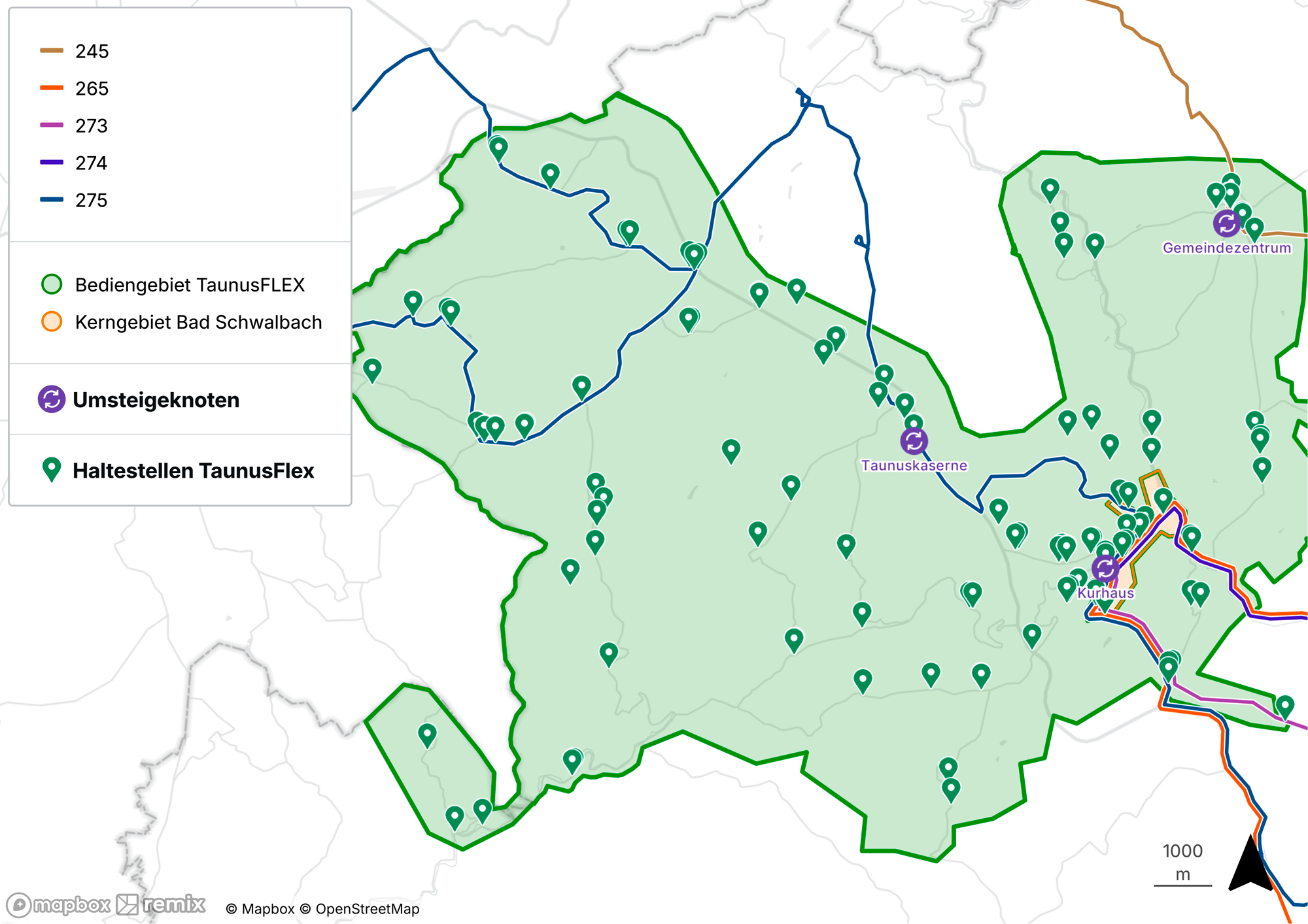 Bediengebiet TaunusFLEX